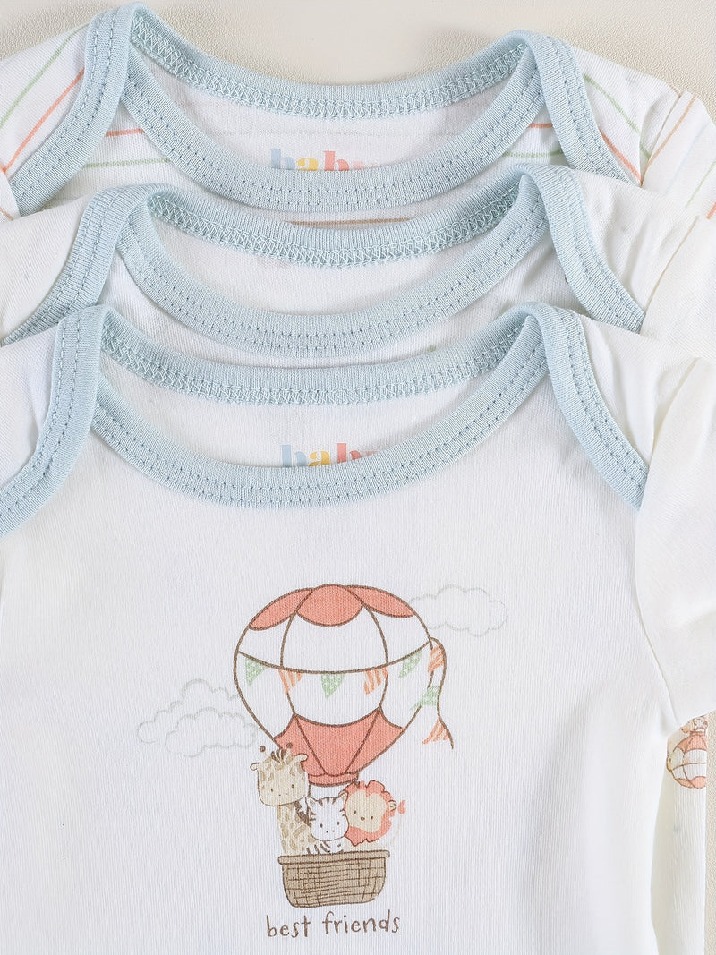 6pcs Summer Outfit Set for Newborn Boys.