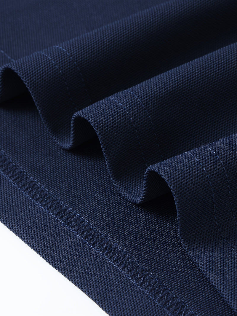 Men's Outdoor Golf and Equestrian Lapel Polo Shirt, Long Sleeve.