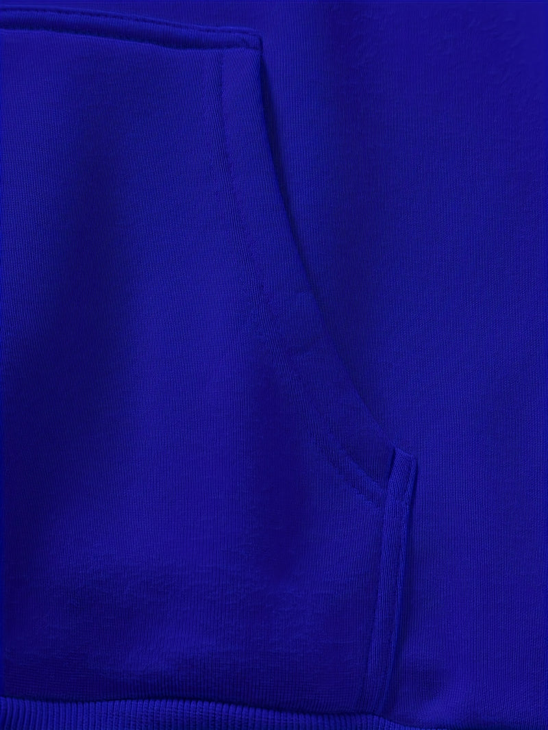 New Men'S Fashion Hoodie with Crown Letter Print And Drawstring.