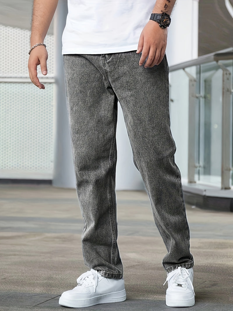 Men's Casual Stretch Denim Long Pants.