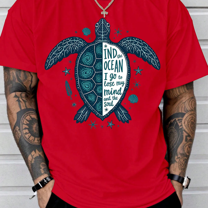 Men's Fashion Short Sleeve Print T-Shirt.