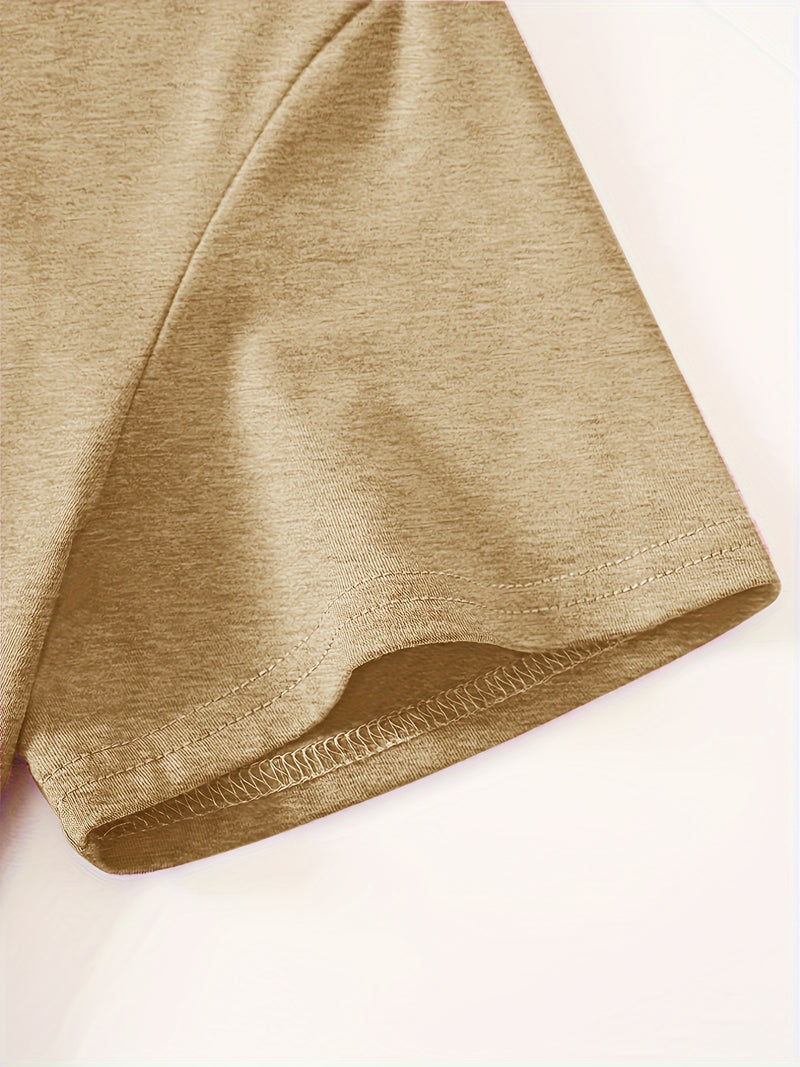 Women’s Casual Sports Vintage Loose Round-Neck Short-Sleeve T-Shirt.