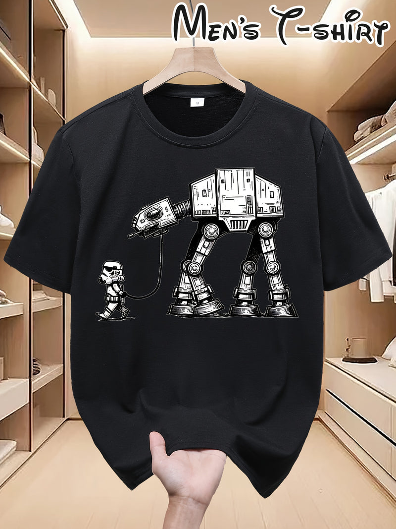 Star Wars AT-AT Walking Machine Fun Printed T-shirt for Men.