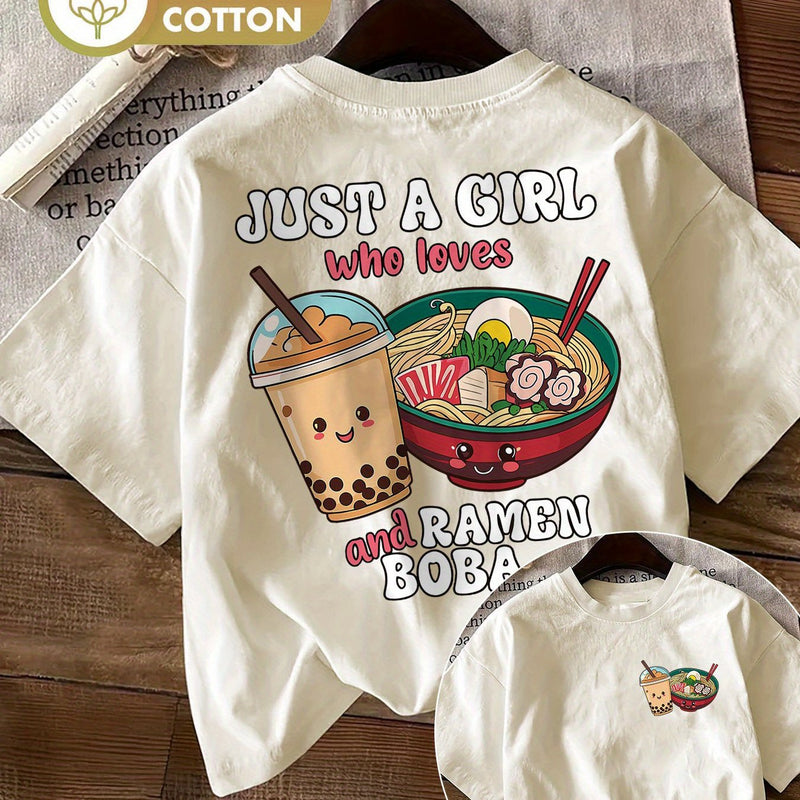 Women’s Graphic Print T-shirt, Short Sleeve Crew Neck Casual.