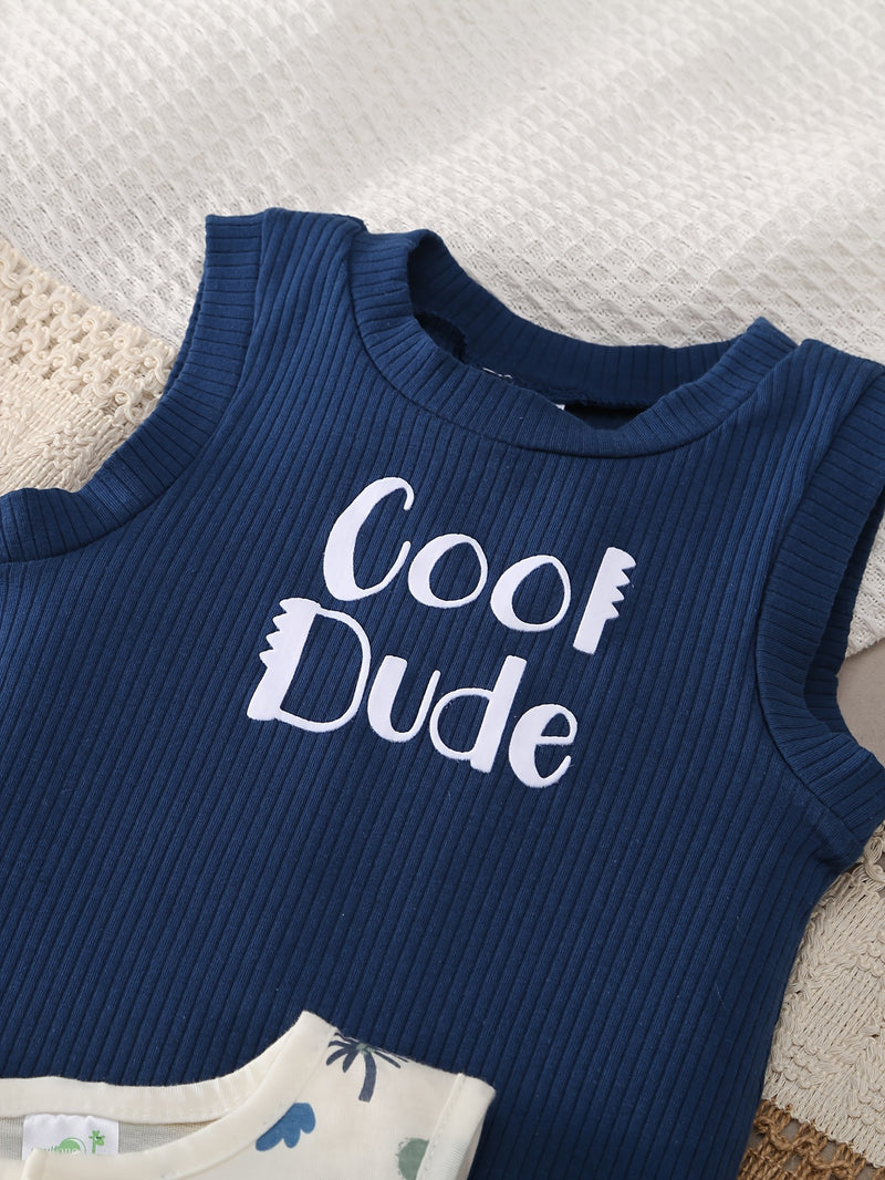 A Summer Comfortable Four-Piece Set Featuring Sleeveless Designs.