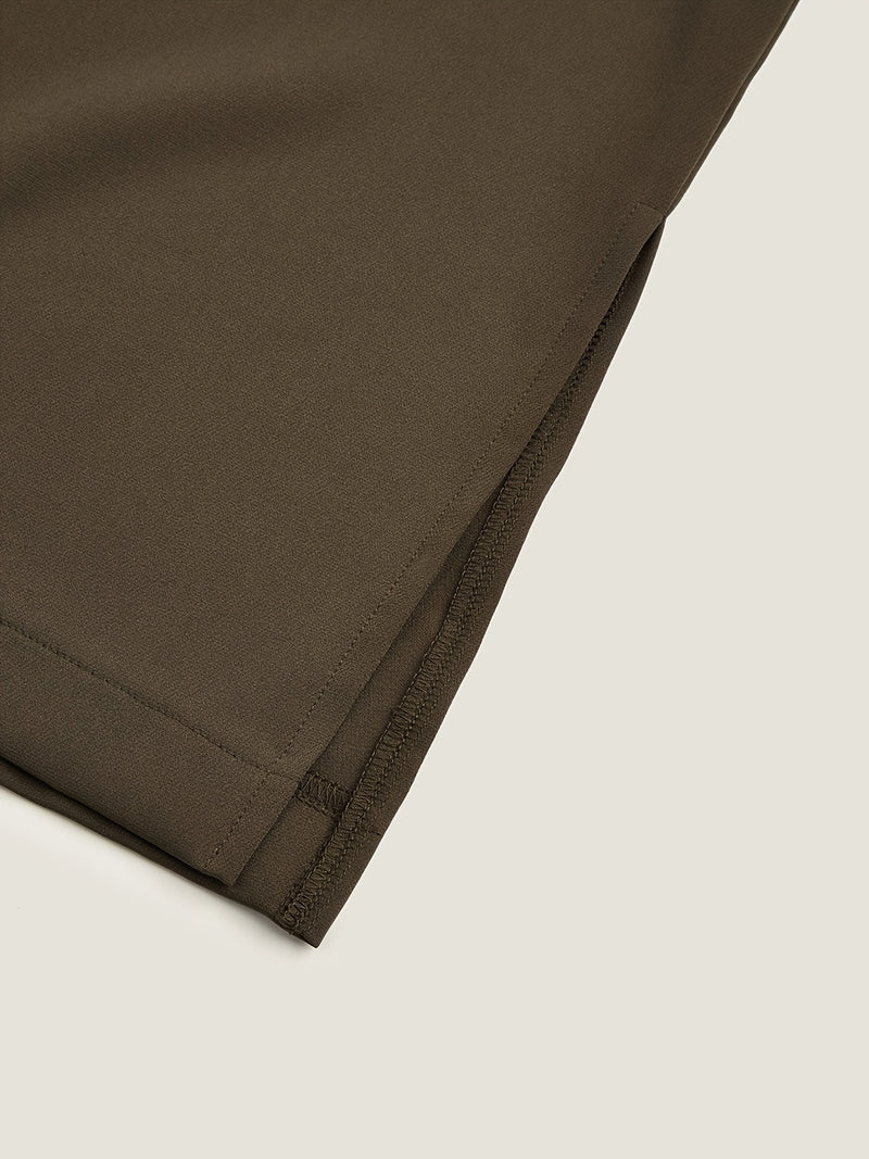 Men'S Classic Embroidered Suit, Summer Mid-Sleeve Top.