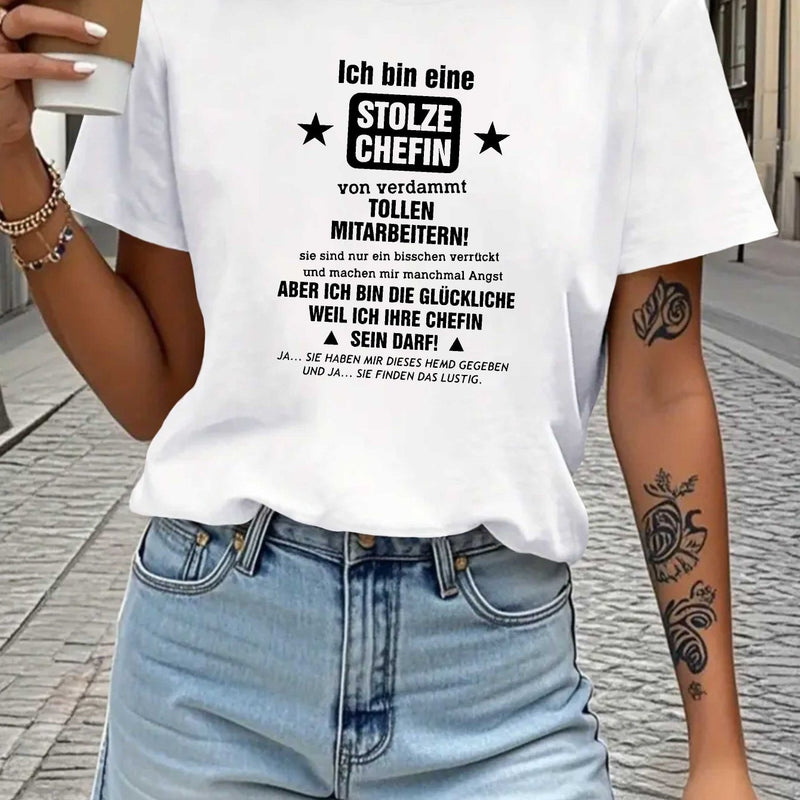 Women's T-Shirt with Short Sleeves.