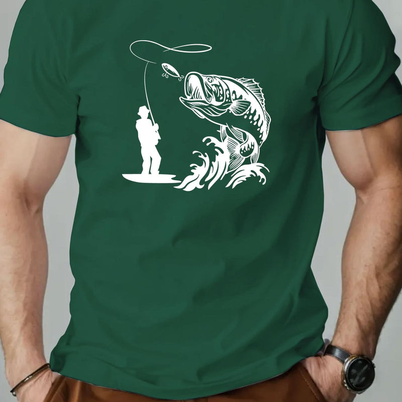 Men's Summer Casual Round Neck Short T-Shirt.