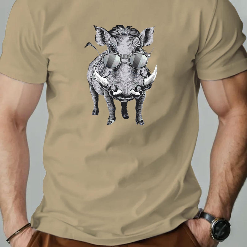 Men's Fashion Casual Crew Neck Short T-Shirt.