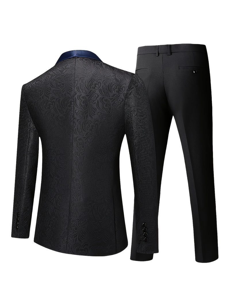 Men's Shawl Collar Suit Three-Piece.