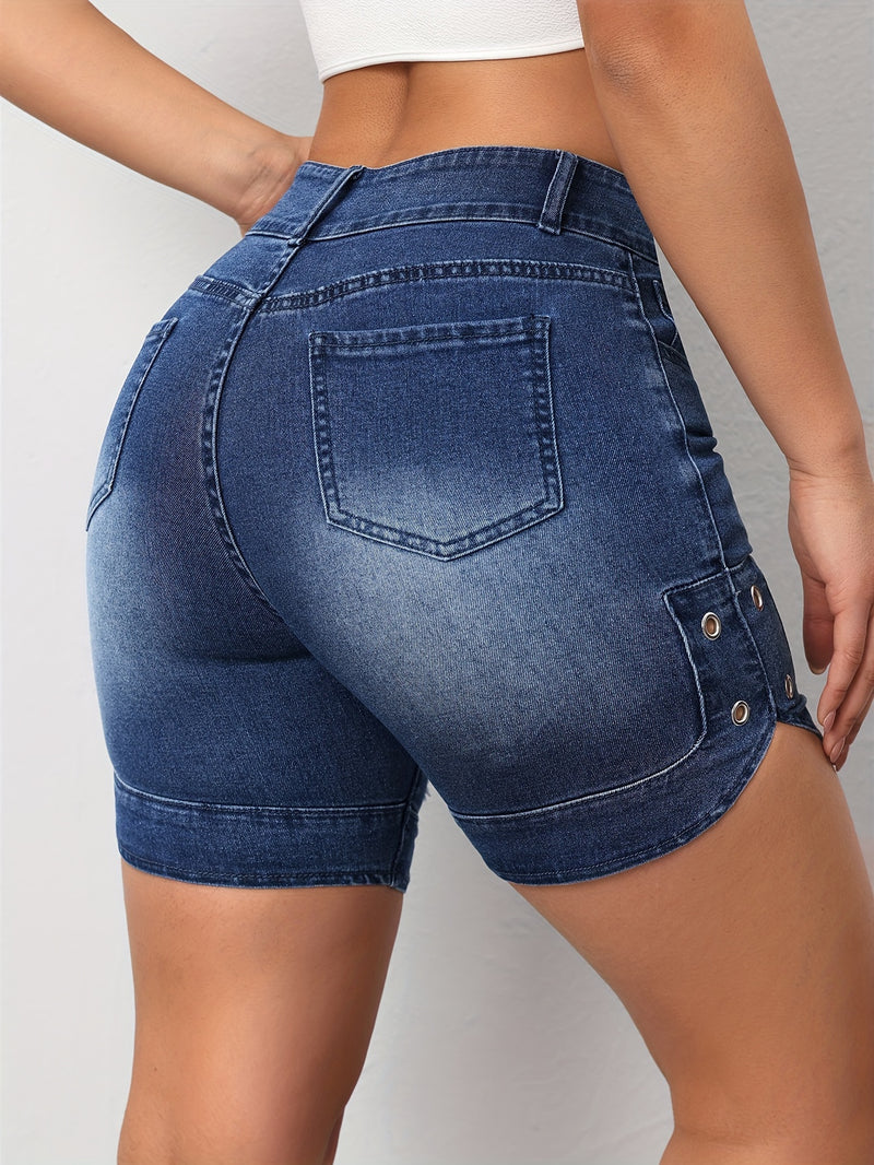 Women'S Ripped Denim Shorts.