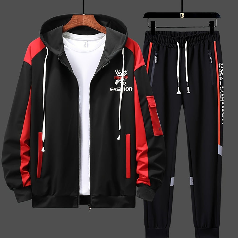 A Two-Piece Set Consisting of a Hooded Top And Pants.