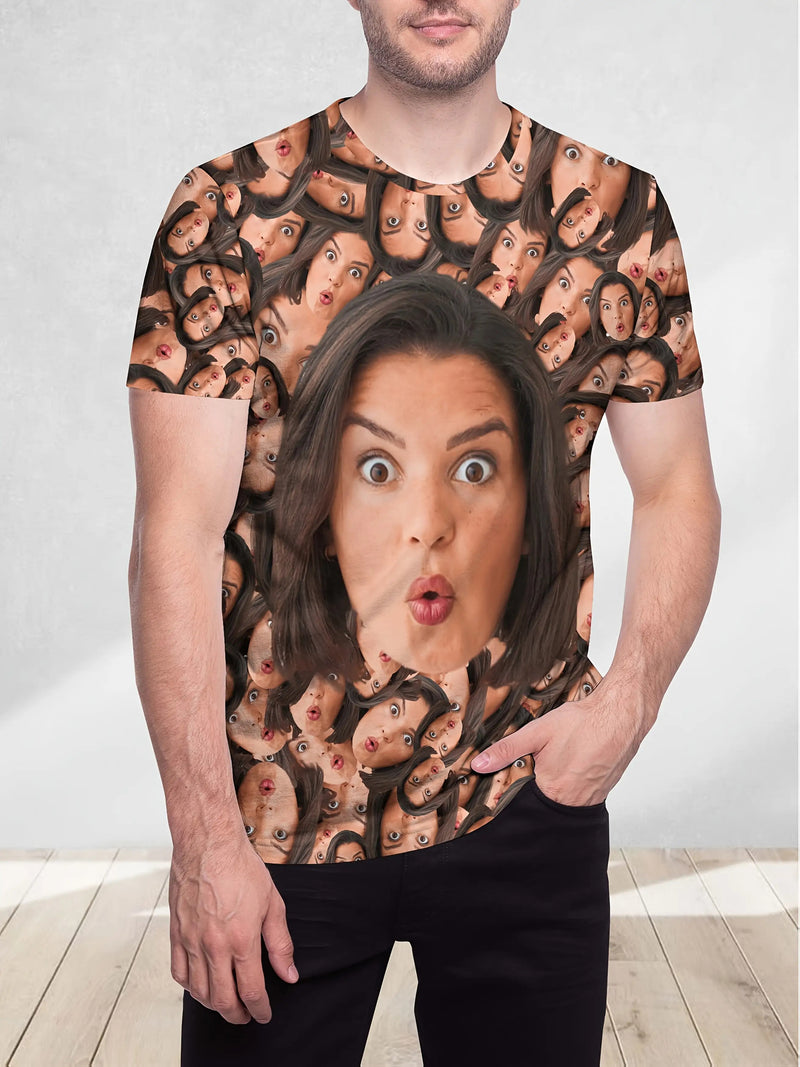 Men's T-Shirt- Personalized Face Print.