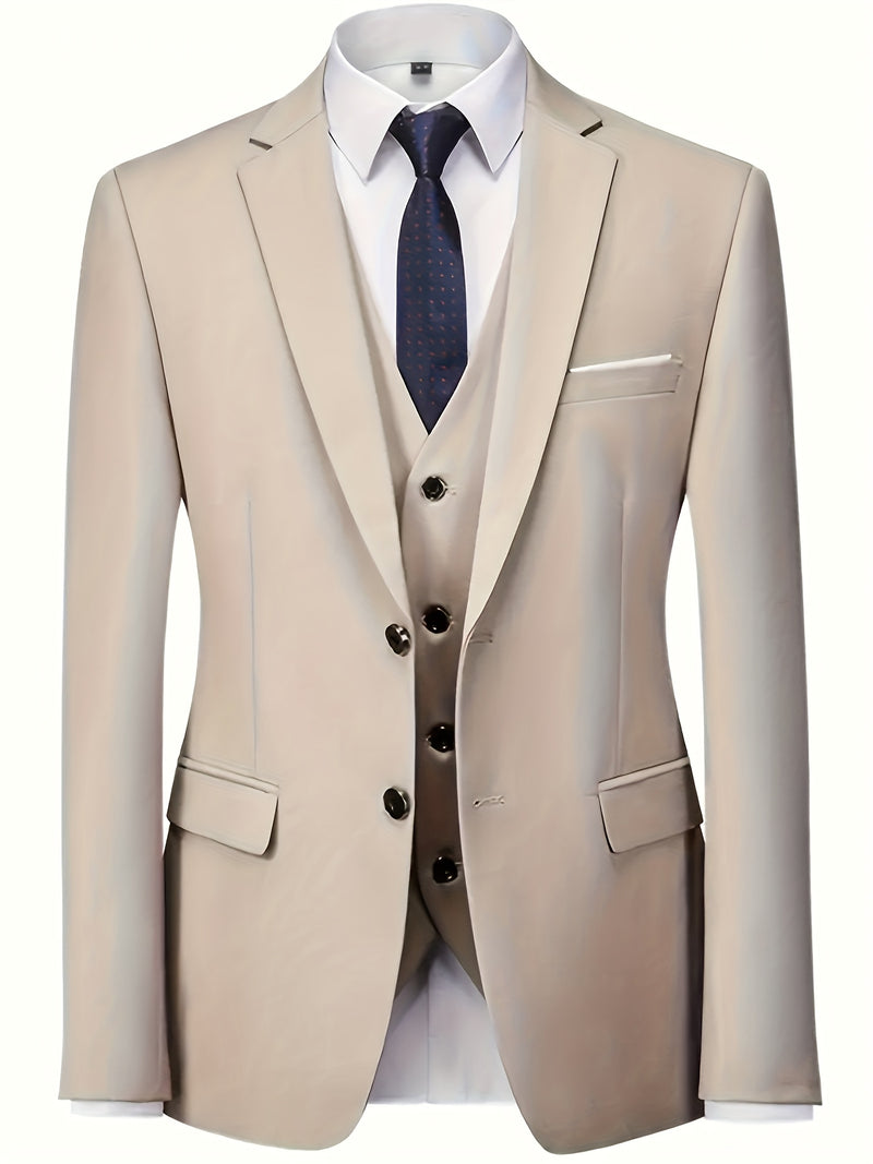 A Men's Three-Piece Suit Consisting of a Blazer.
