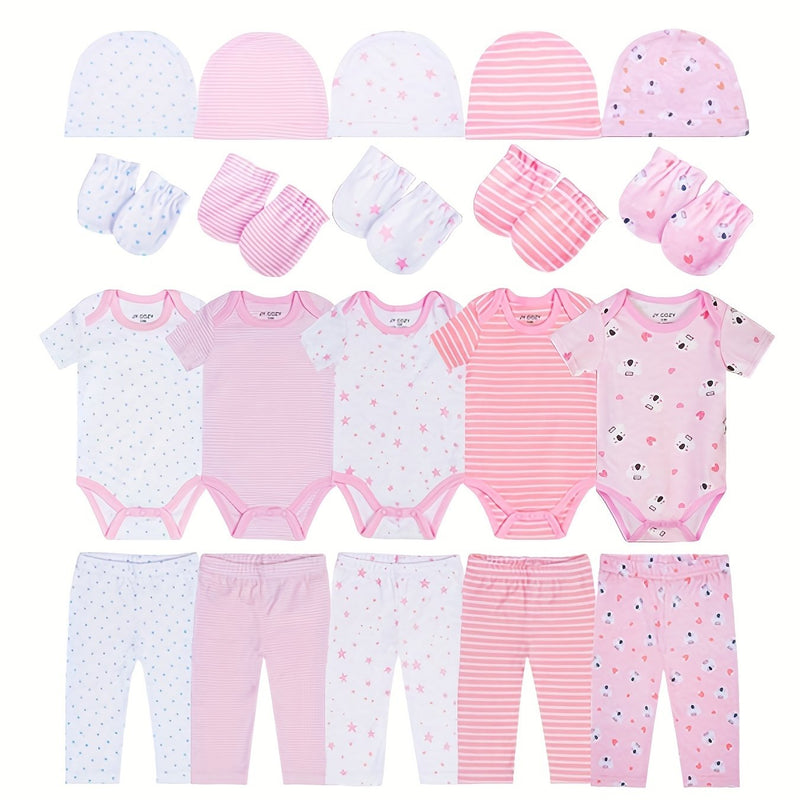 20pcs Newborn Clothes Set, 5pcs Romper.