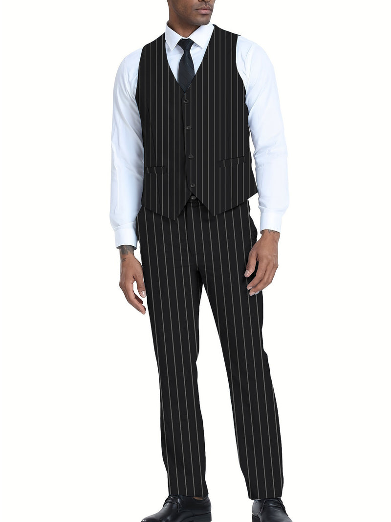 Fashionable Men's Two-Piece Set Consisting of a Vest And Trousers.