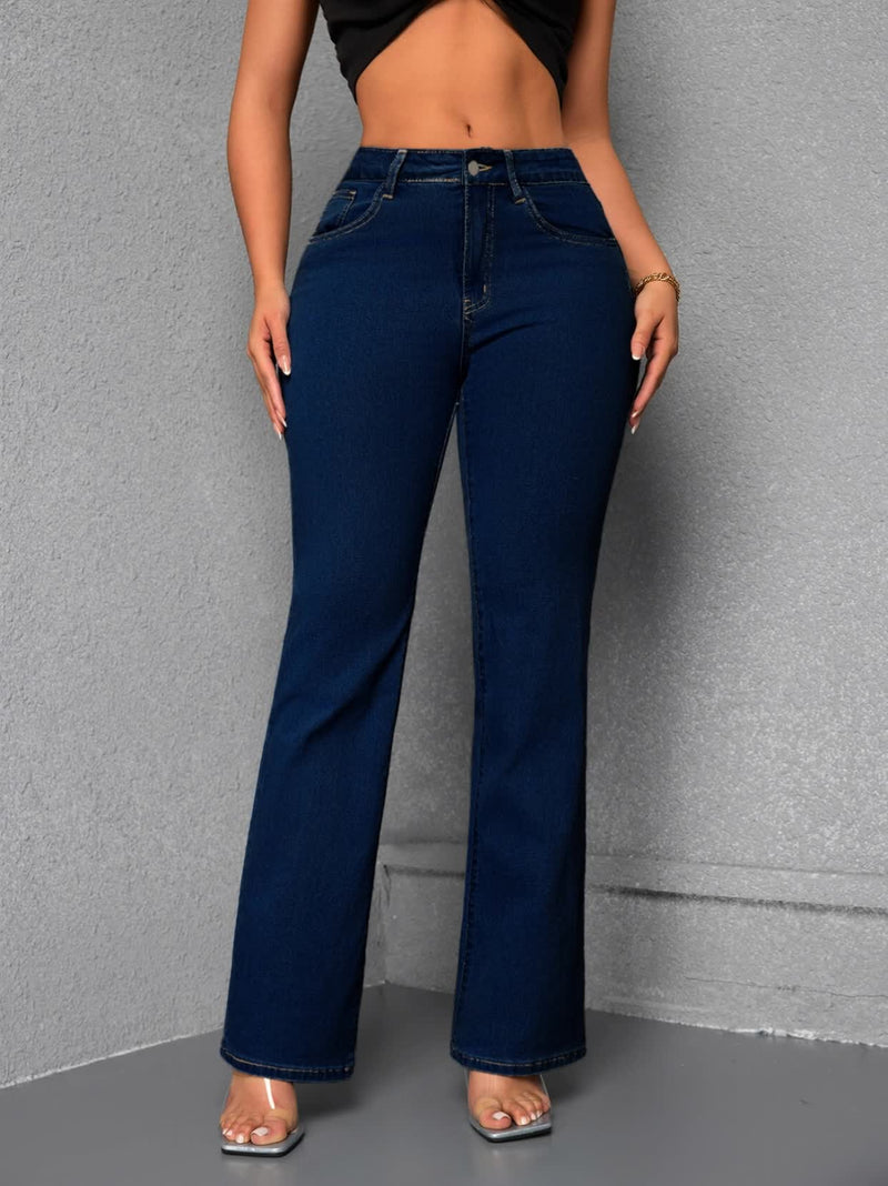 Straight-Leg Stretchy Women's Jeans.