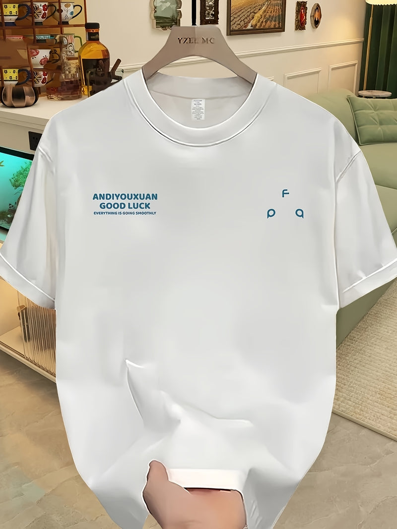 Men's Summer Heavy Short-Sleeve T-Shirt with Trendy Prints.