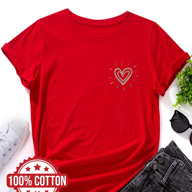 Women's "Love" Graphic Print T-Shirt.