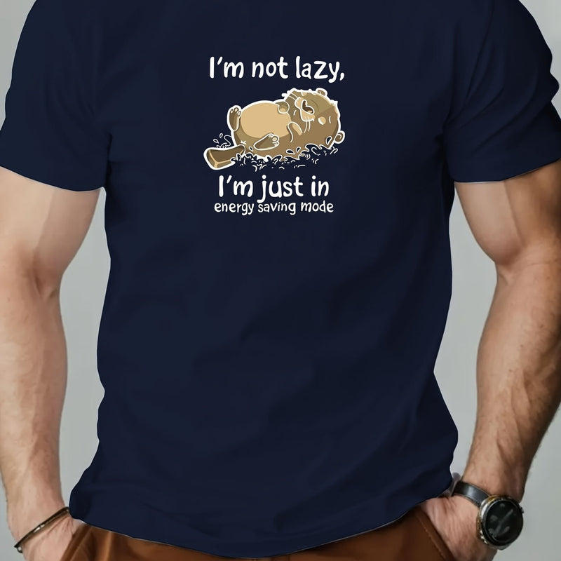 Men's Casual T-Shirt - Summer Short Sleeve Round Neck.