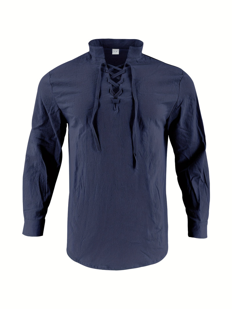Men's Breathable Fabric Short-Sleeve V-Neck Oversized Casual T-Shirt.