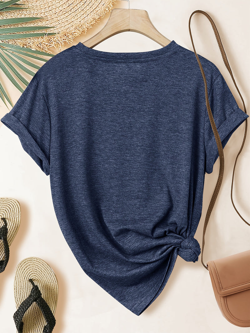 Women's Coffee-Themed T-Shirt with "Coffee Helps" Slogan.