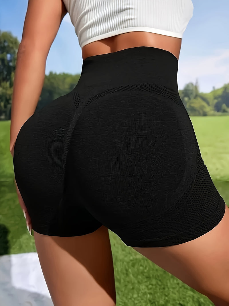 Butt Lifting Casual Sports Shorts, High Stretch Slim Fit Workout Yoga Shorts.
