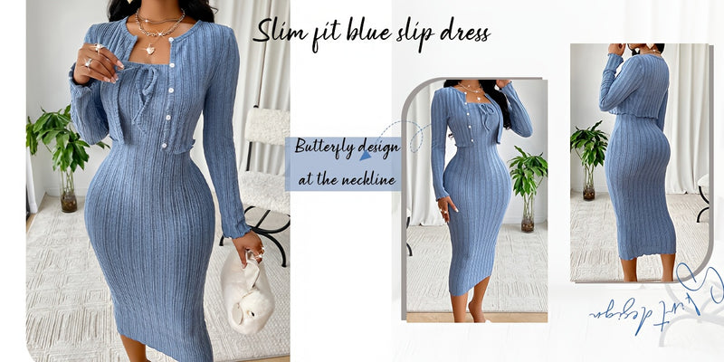 Women's Casual Simple Fashion Textured Solid Color Bow Tie Camisole Dress.