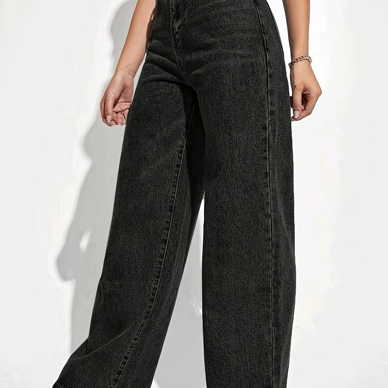 Women’s Black Stretch Straight Leg Jeans.