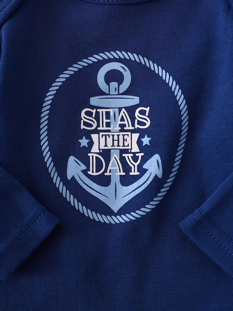 5pcs Boys' Autumn/Winter Long Sleeve Set, Navy Style Children's.