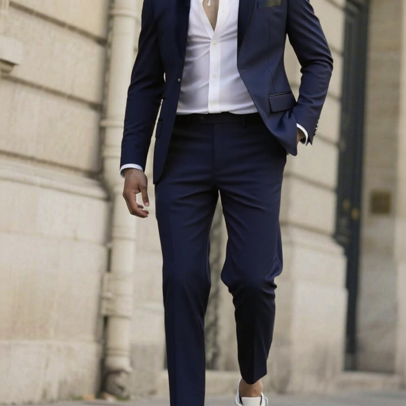 Set of 2 Men'S Tailored Black Suit - Long Sleeve.