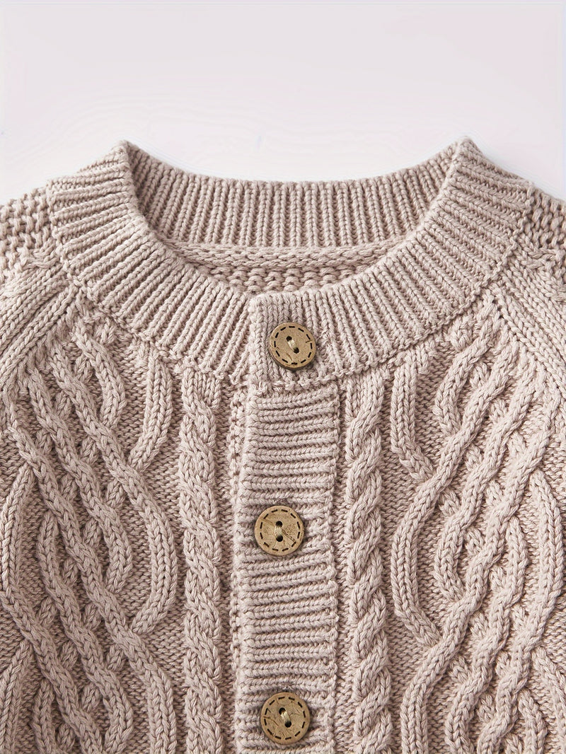 Boys And Girls Toddler Knitted Cardigan Sweater.