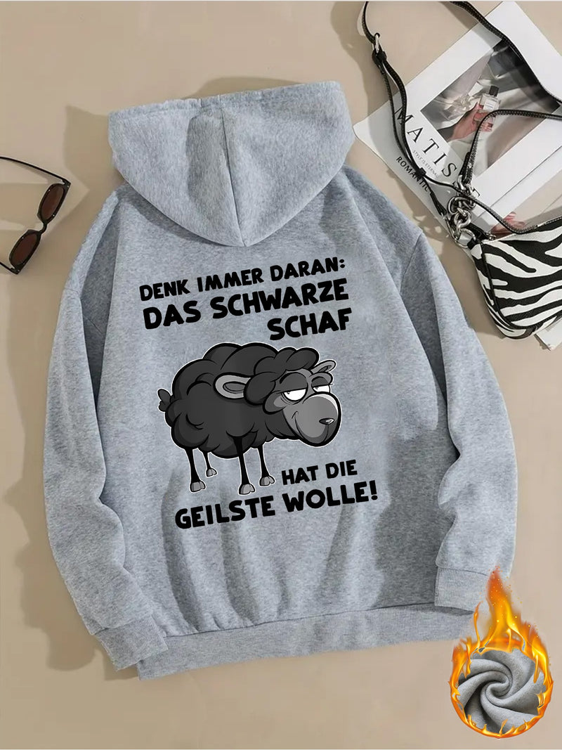 Black Sheep Women's Stylish Casual Sports Hoodie.