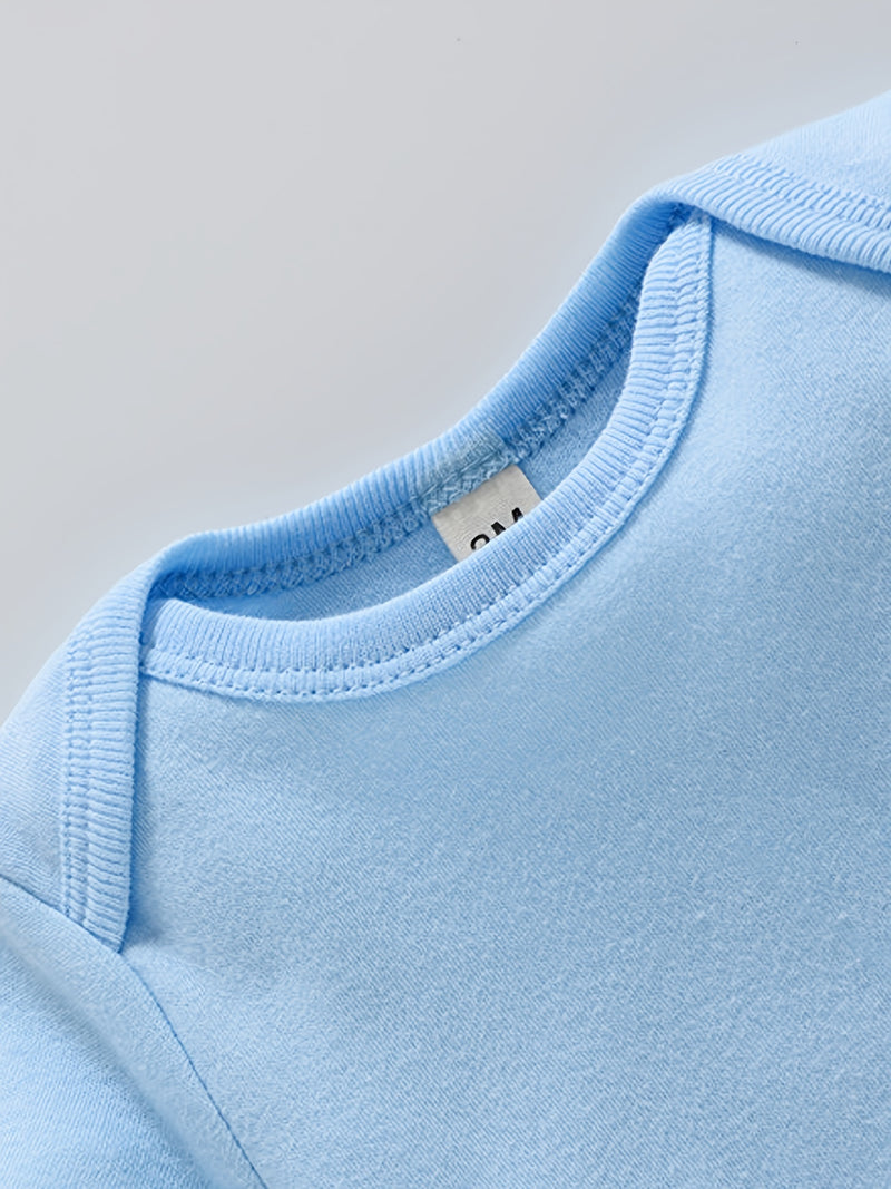 Newborn Baby Romper Short Sleeve Funny Cute Print.