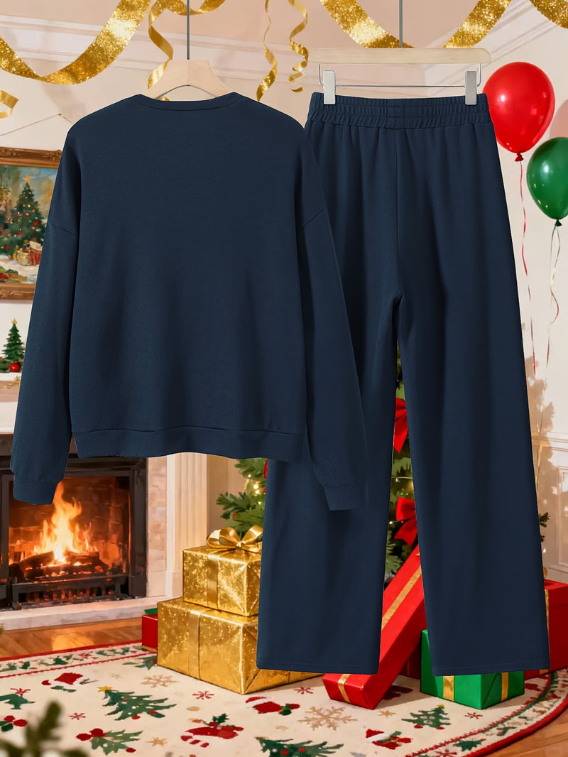 Autumn/Winter New Women's Fabric Two-Piece Set.