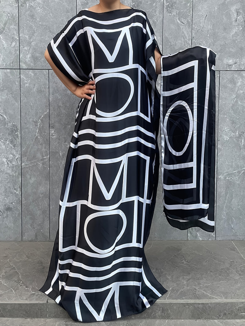 Women’s Floral Pattern Long Skirt Dress.