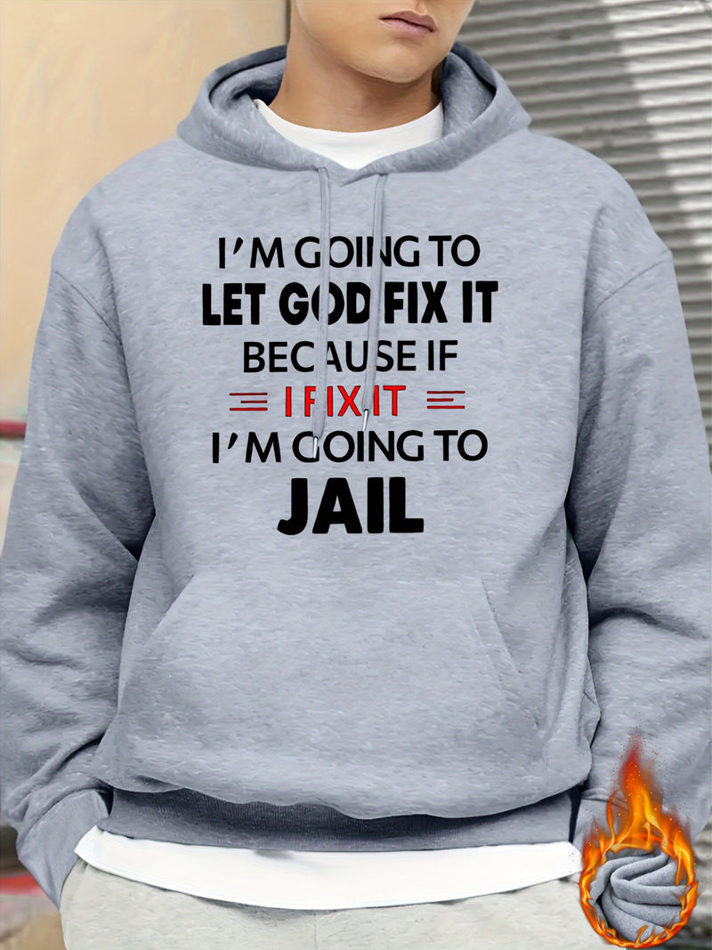 Men's Casual Polyester Hoodie.