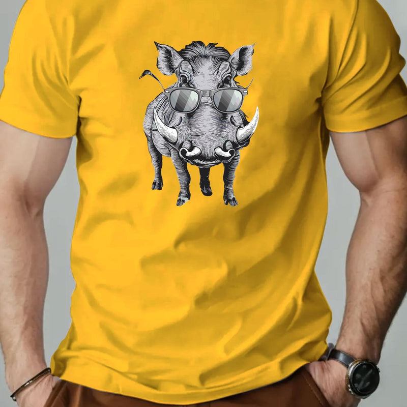 Men's Fashion Casual Crew Neck Short T-Shirt.