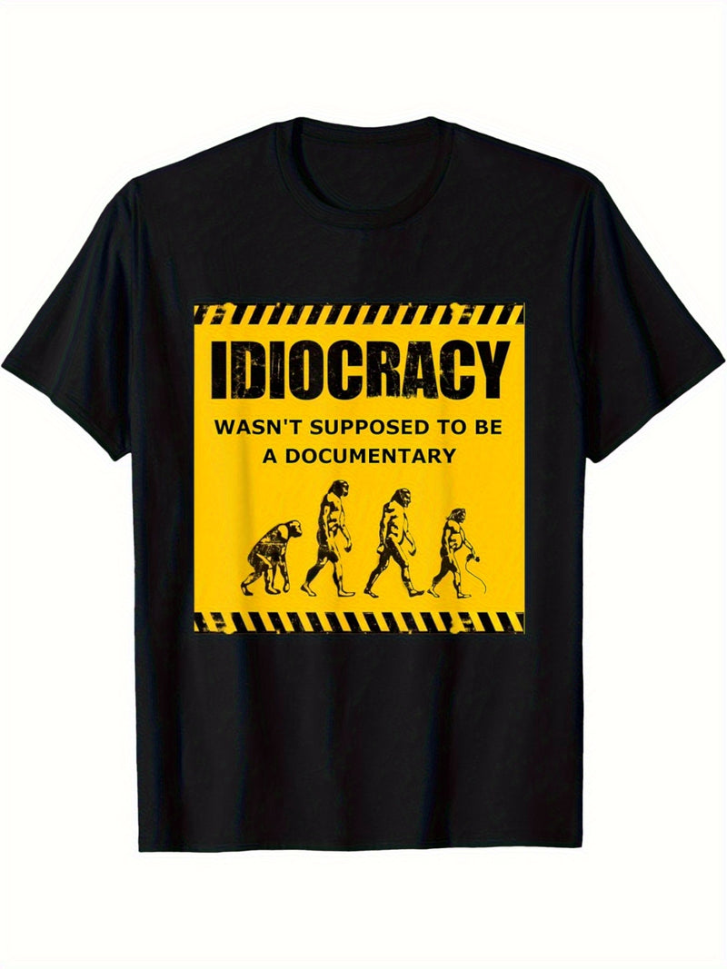 Men’s Funny Idiocracy T-Shirt - Perfect for Fans of Satire.