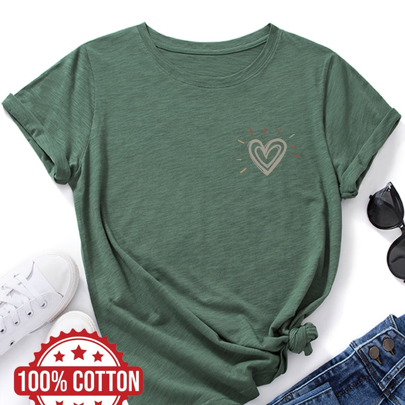 Women's "Love" Graphic Print T-Shirt.