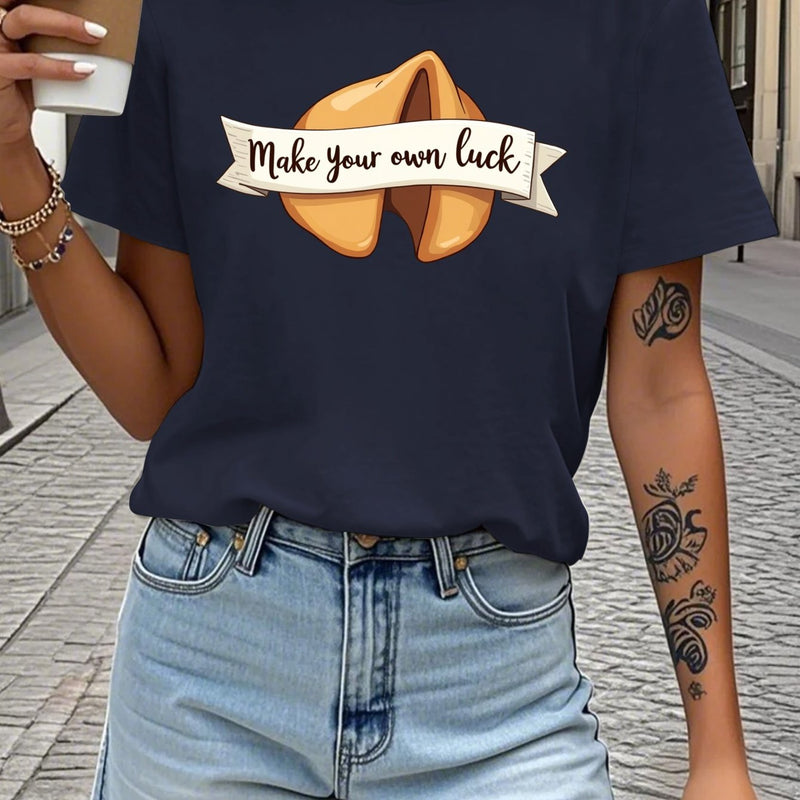 Women's Navy Blue T-Shirt.