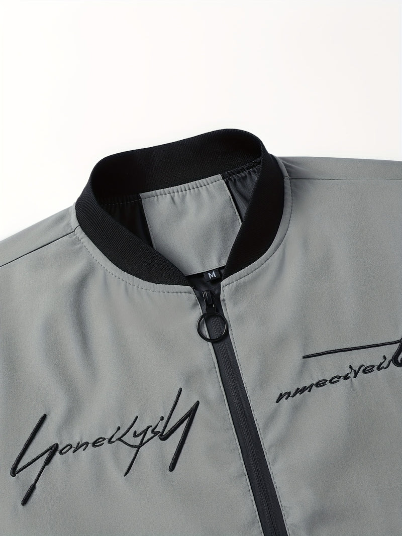 Men'S Casual Versatile Jacket for Young Adults, Stylish Baseball Coat.