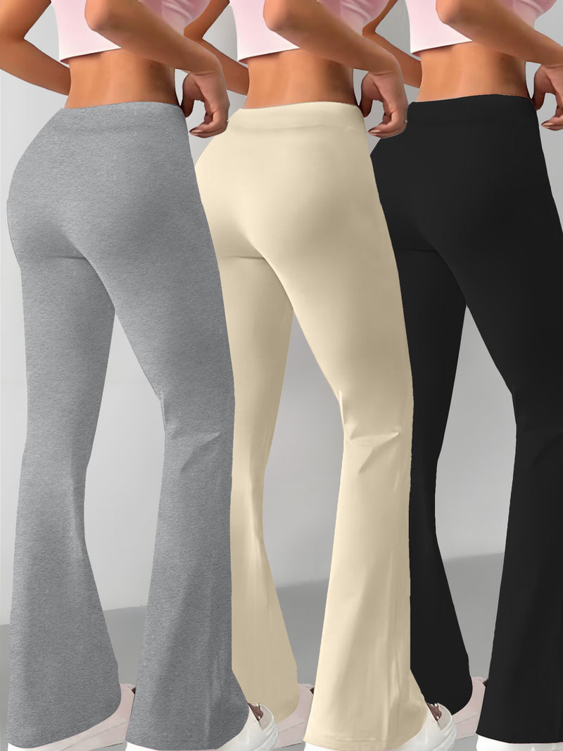 European and American Women's Fashion Flared Straight-Leg Pants.