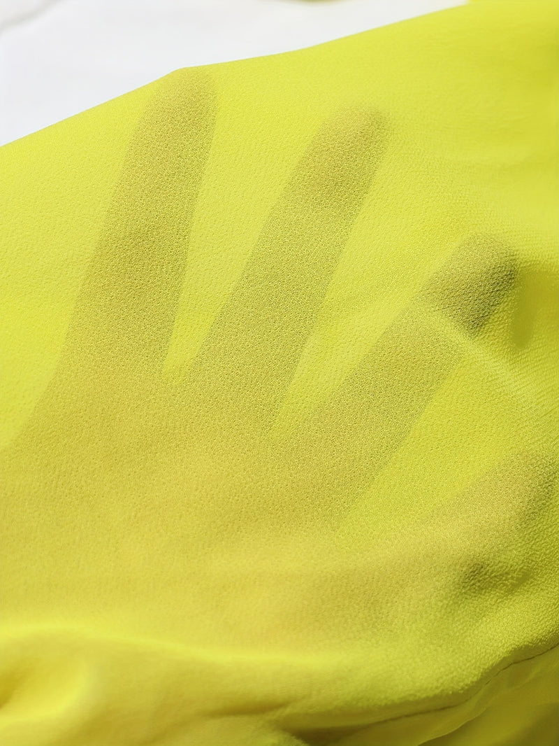 Women’s Sexy Sheer Two-Piece Set Long Sleeve Shirt + High-Waisted Shorts.