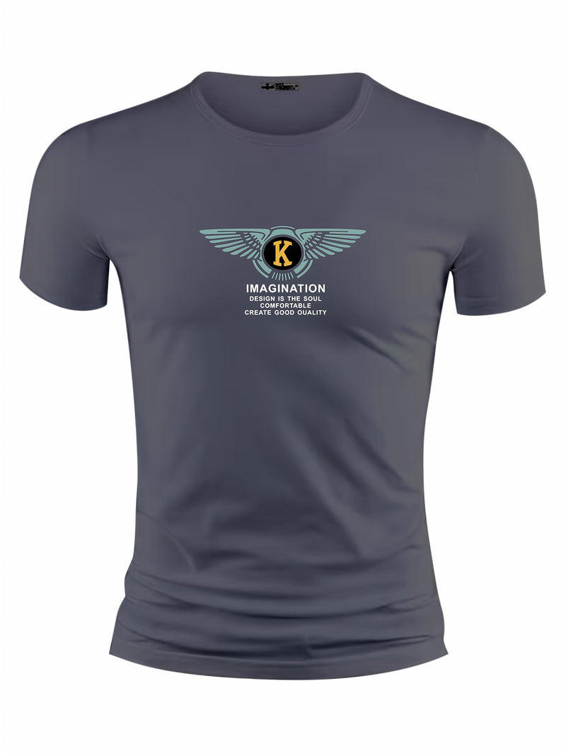 3pcs Men's Casual Short-sleeve Cotton Crew Neck T-shirt Set.