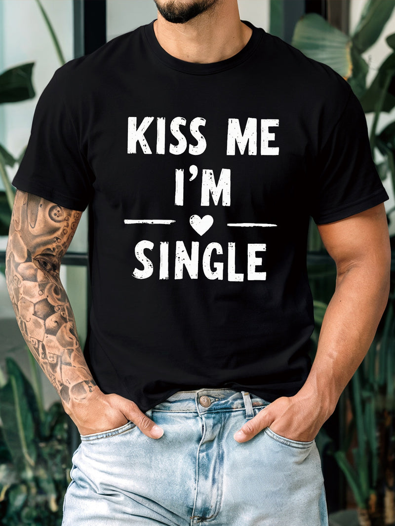 Men's Casual Short-sleeved Round Neck T-shirt.