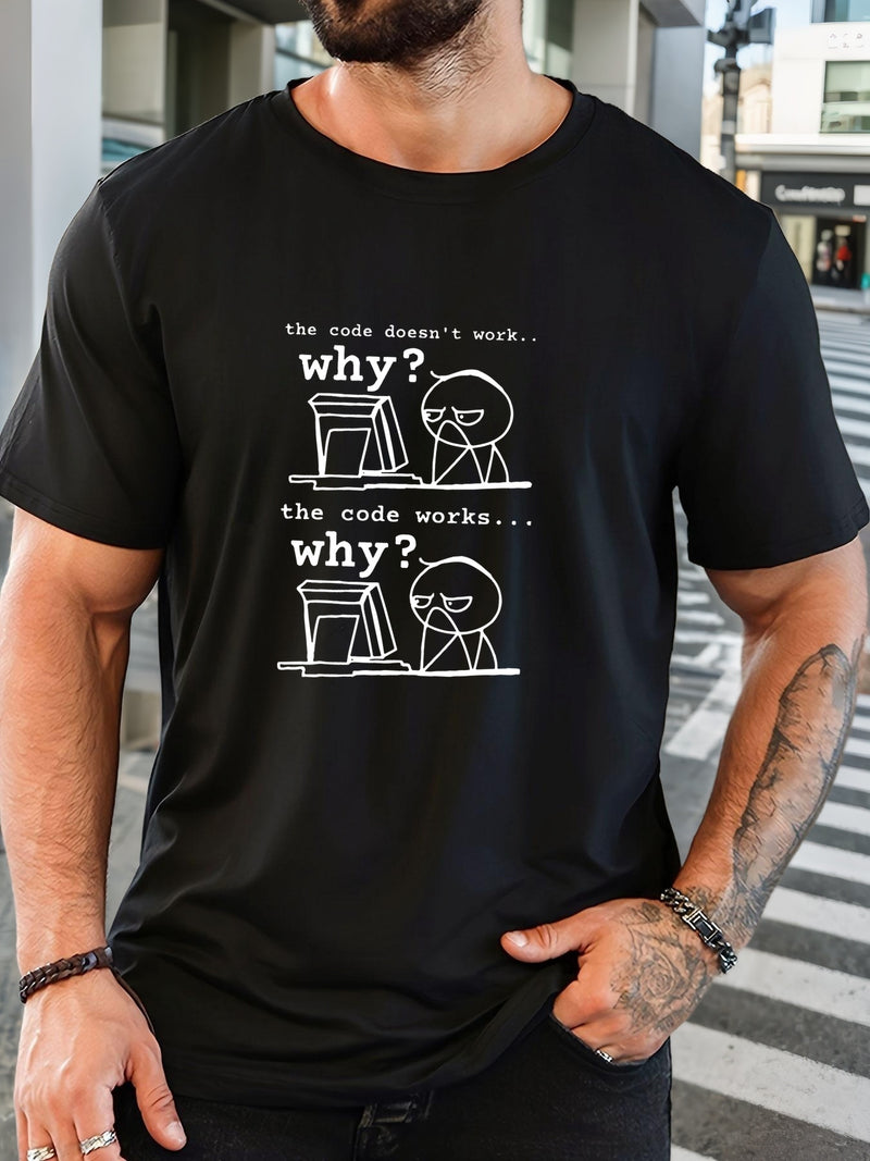 Men's Programmer T-Shirt with Funny Coding Jokes & Tech Humor.