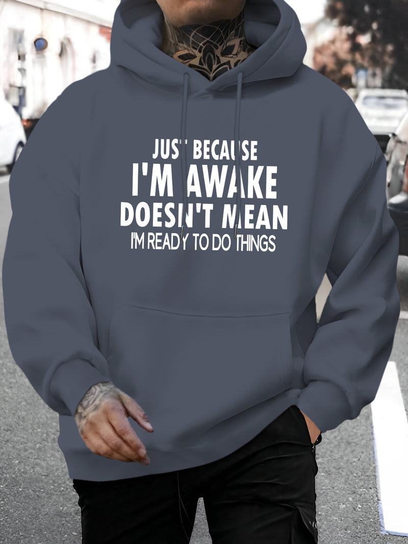 Men's New Stylish Hoodie with a Letter Print.