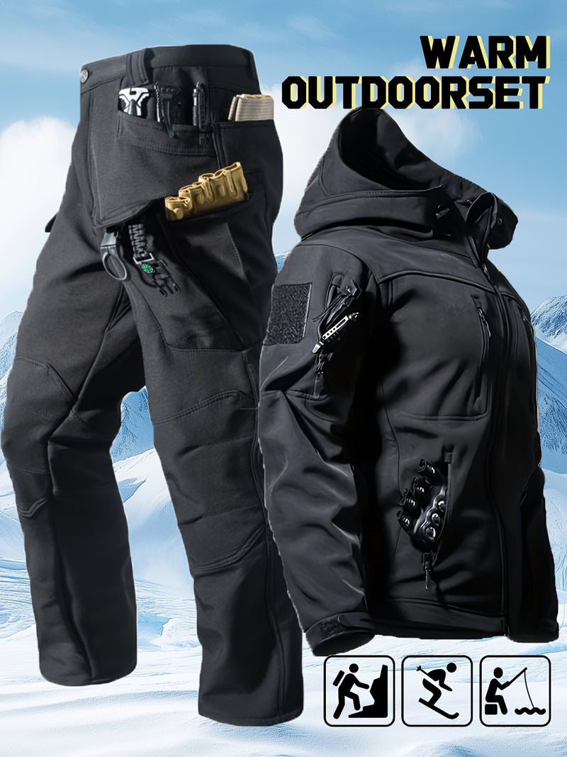 Men'S Two-Piece Set, Autumn And Winter Outdoor Windproof.
