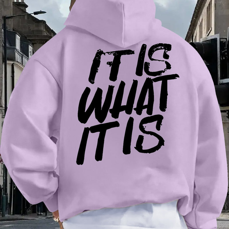 Men's Hooded Printed Sweatshirt.